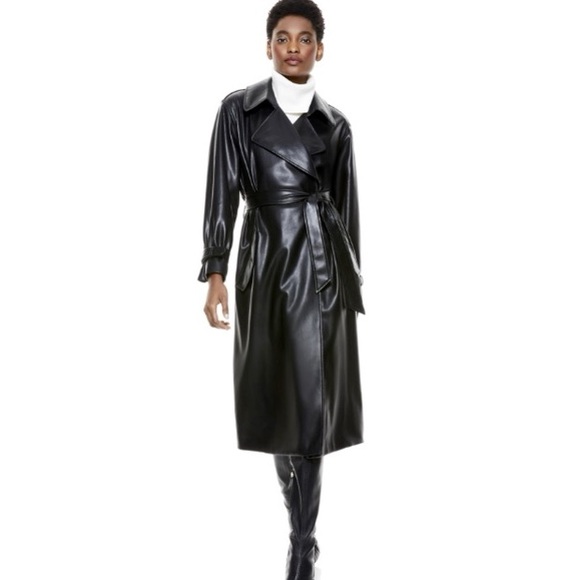Alice & Olivia Nevada VEGAN Leather Coat –– NWT - Picture 4 of 17